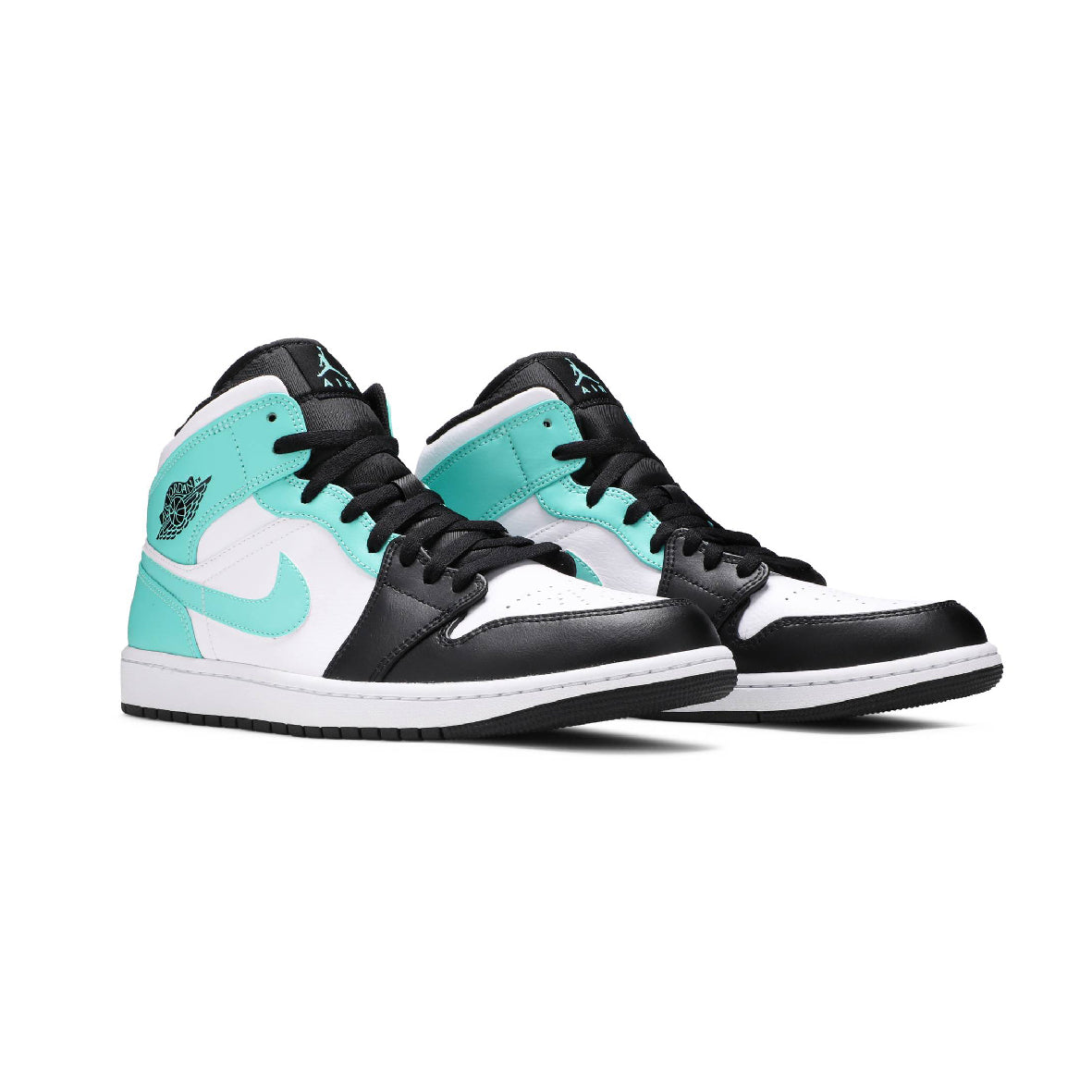 Air Jordan 1 Mid Tropical Twist Baskets Vert Blanc Homme Femme - 2