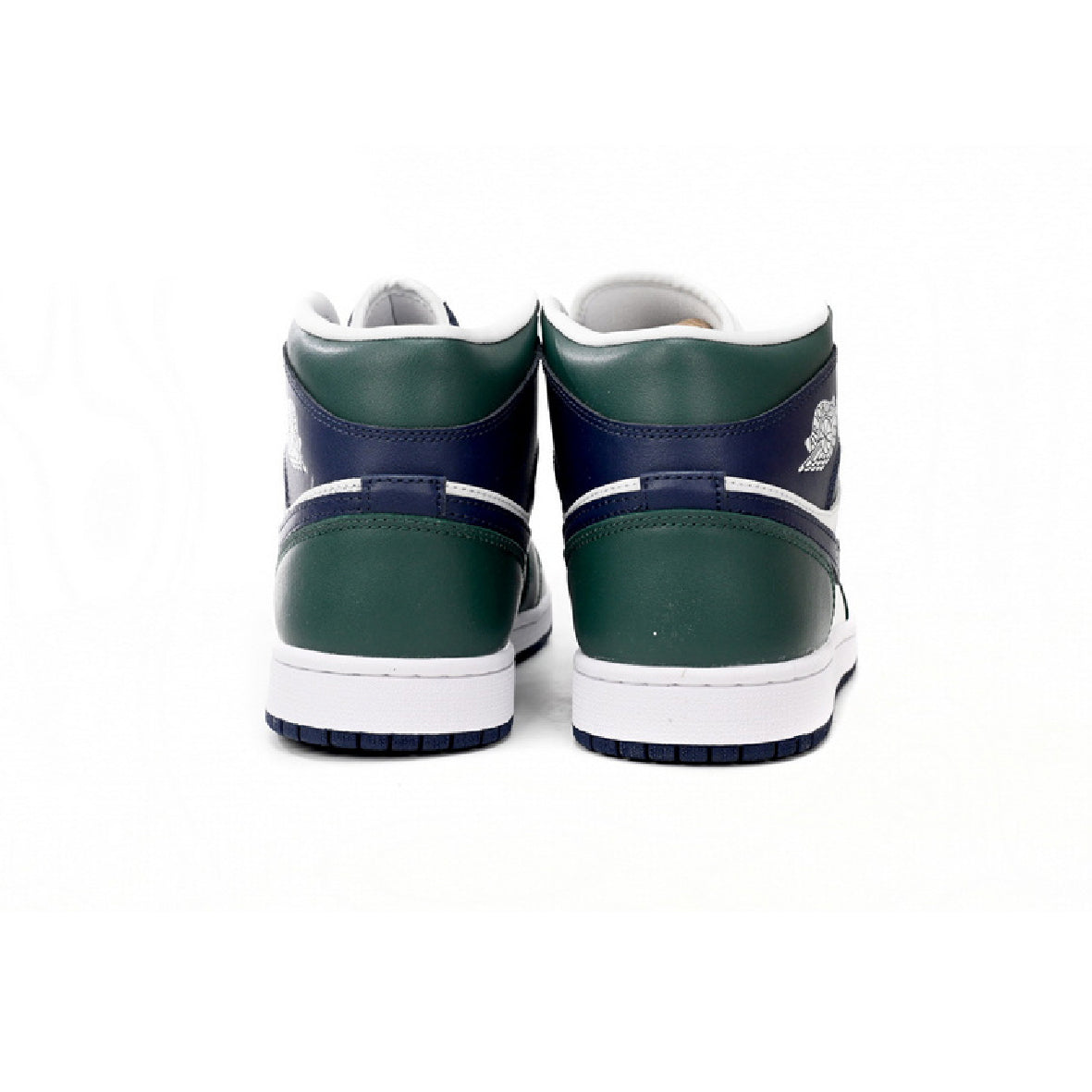 Air Jordan 1 Mid Noble Green Baskets Vert Blanc Homme Femme - 3