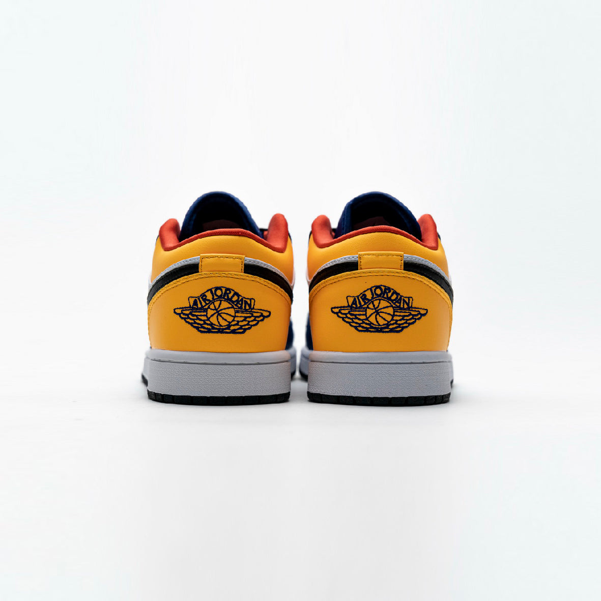Air Jordan 1 Low Baskets Bleu Jaune Homme Femme - 3
