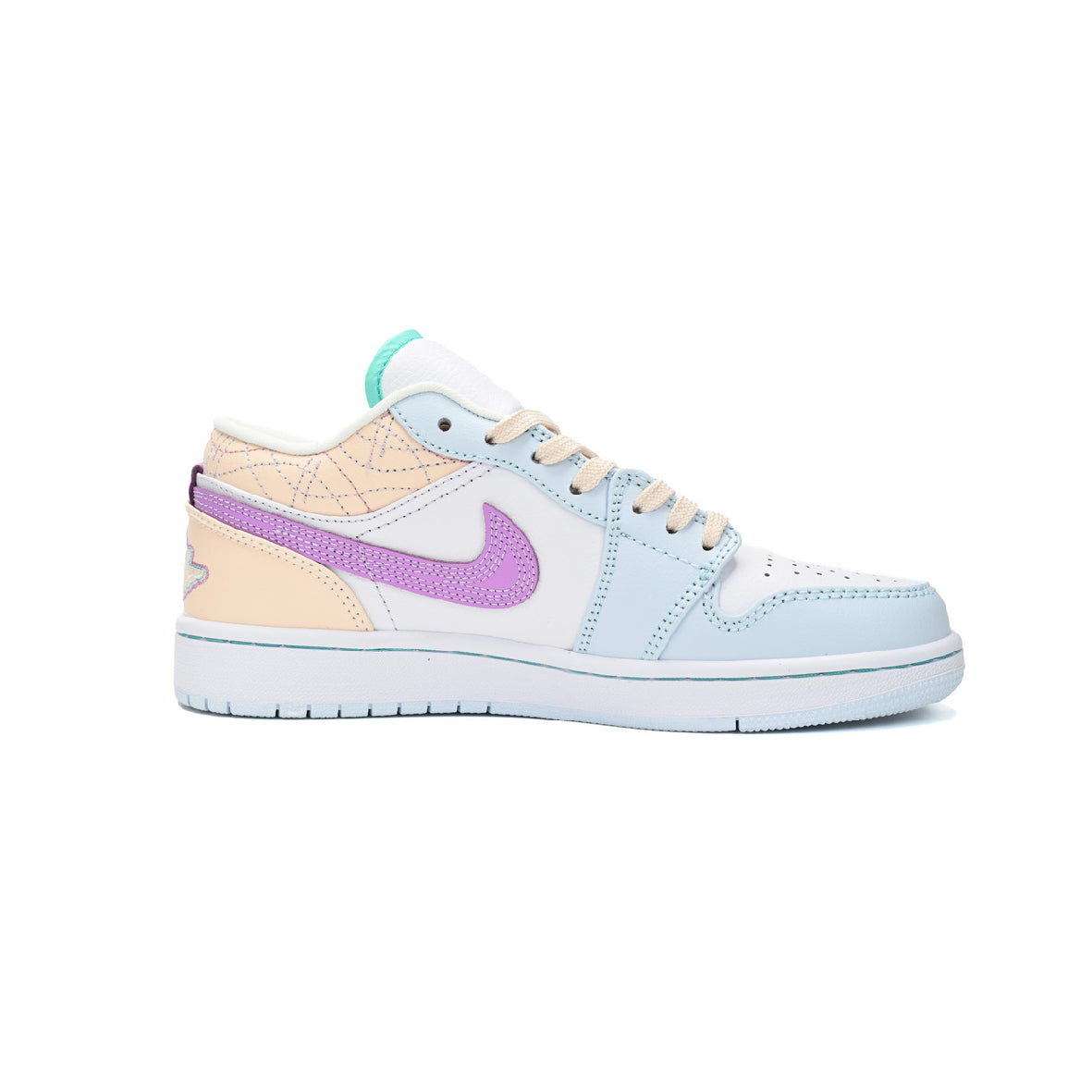 Air Jordan 1 Low Sashiko Baskets Bleu Blanc Homme Femme - 1