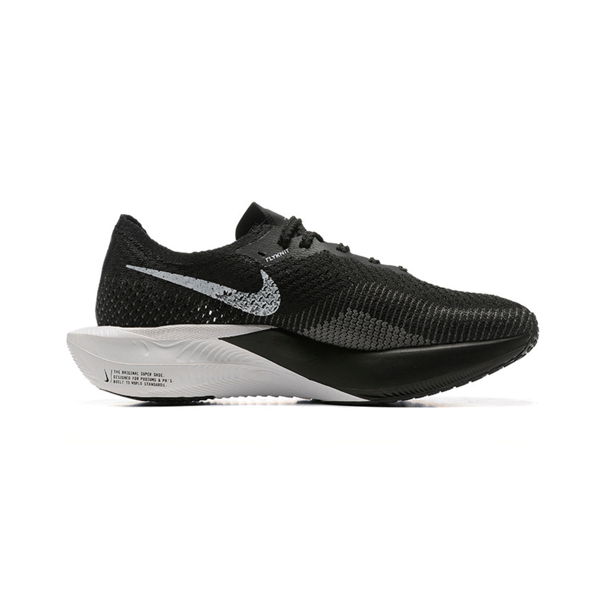 Nike ZoomX Vaporfly Black White Silver Chaussures Running Noir Blanc Mixte - 1