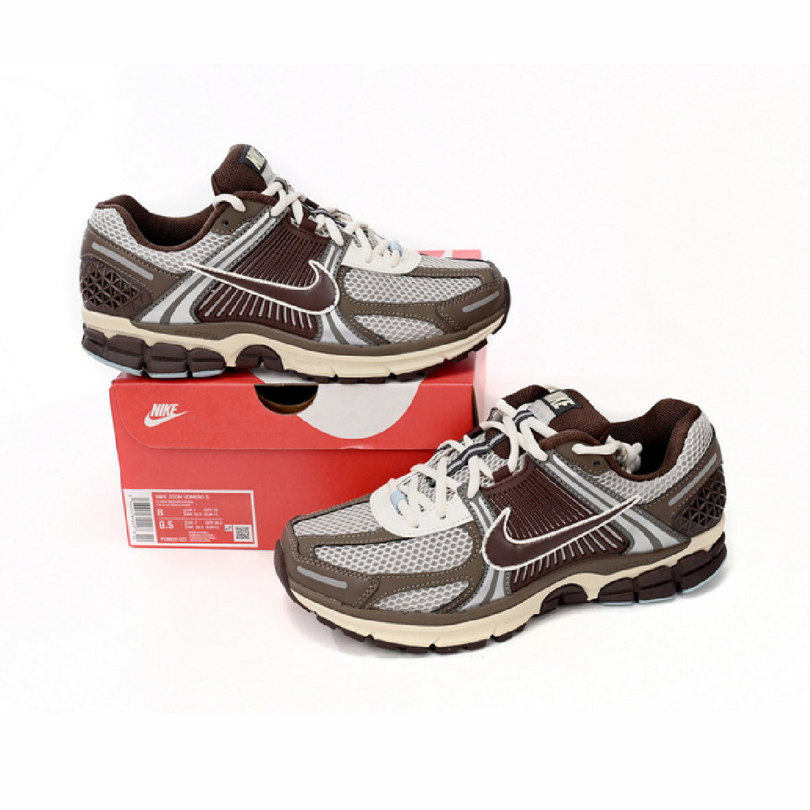Nike Air Zoom Vomero 5 Beige Brown Baskets Beige Marron Homme Femme - 4
