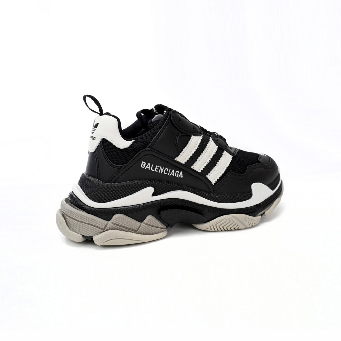 Balenciaga x adidas Triple S Baskets Noir Homme Femme - 2