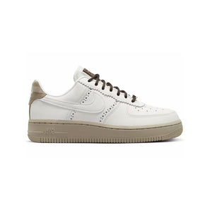 Nike Air Force 1 Low Brogue Baskets Blanc Marron Homme Femme - 1