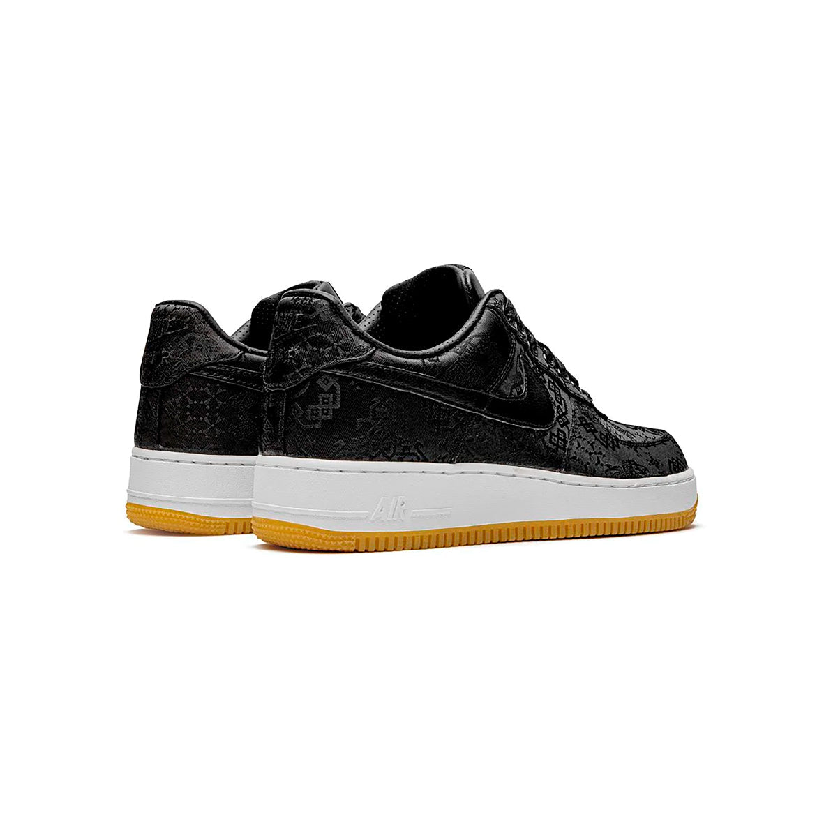 Nike Air Force 1 Low x CLOT Black Silk Baskets Noir Homme Femme - 3