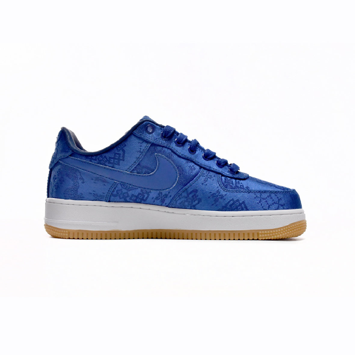 Nike Air Force 1 Low x CLOT Blue Silk Baskets Bleu Homme Femme - 1