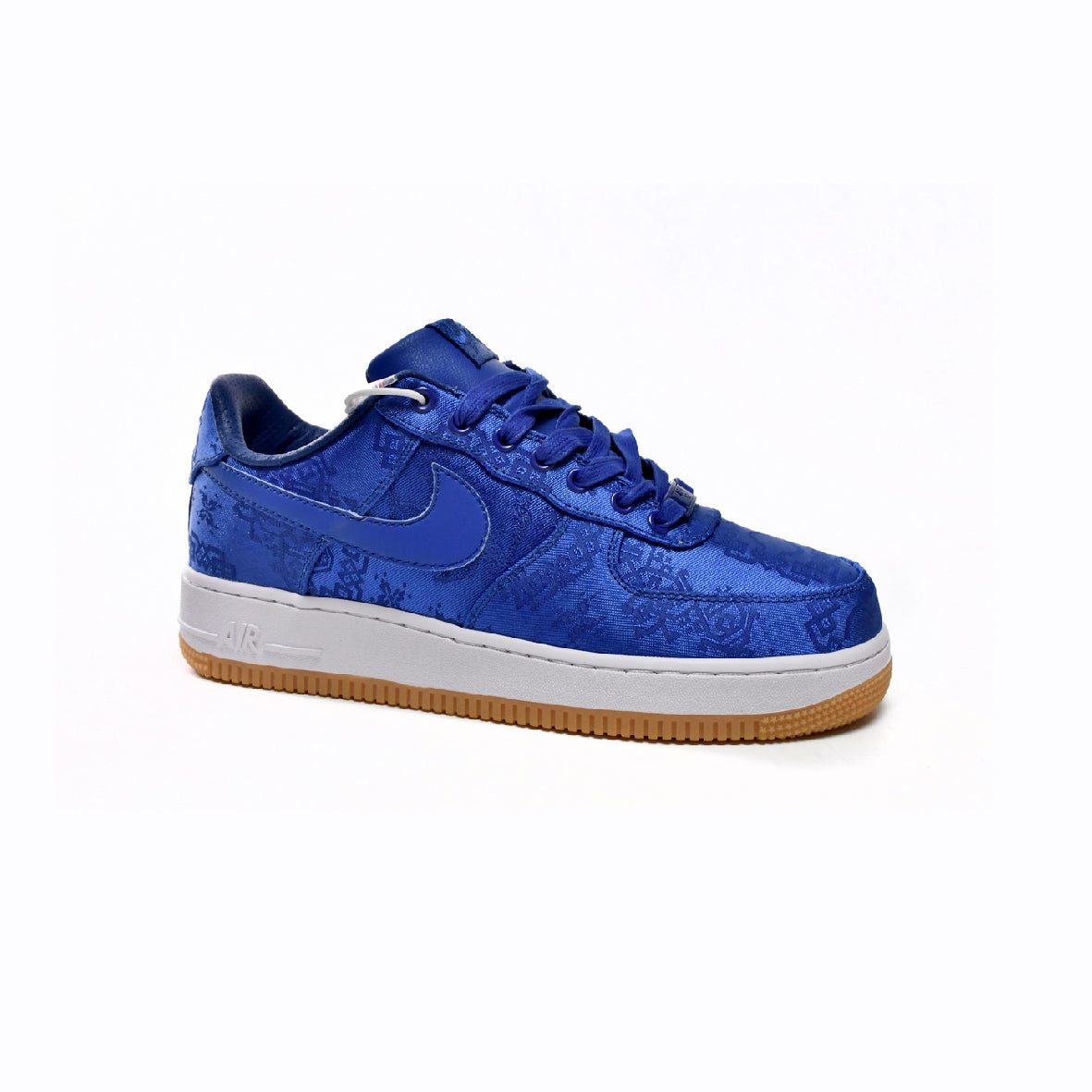 Nike Air Force 1 Low x CLOT Blue Silk Baskets Bleu Homme Femme - 2