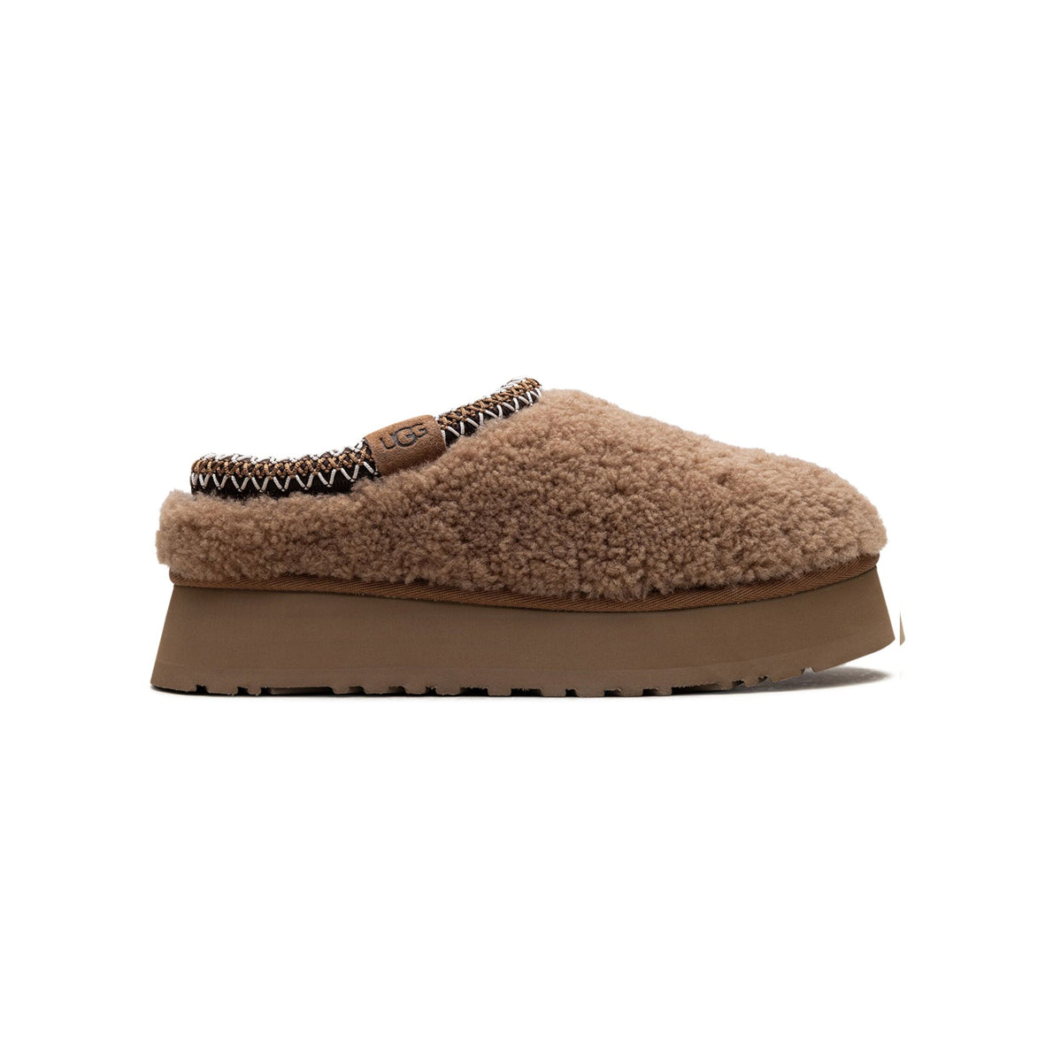 UGG Tazz Maxi Curly Chestnut Chausson Plateforme Marron Femme - 1