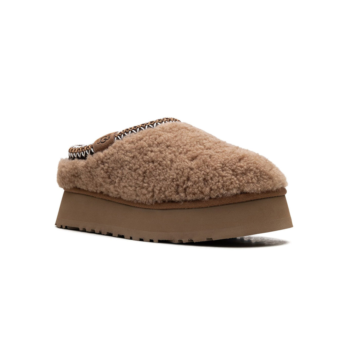 UGG Tazz Maxi Curly Chestnut Chausson Plateforme Marron Femme - 2