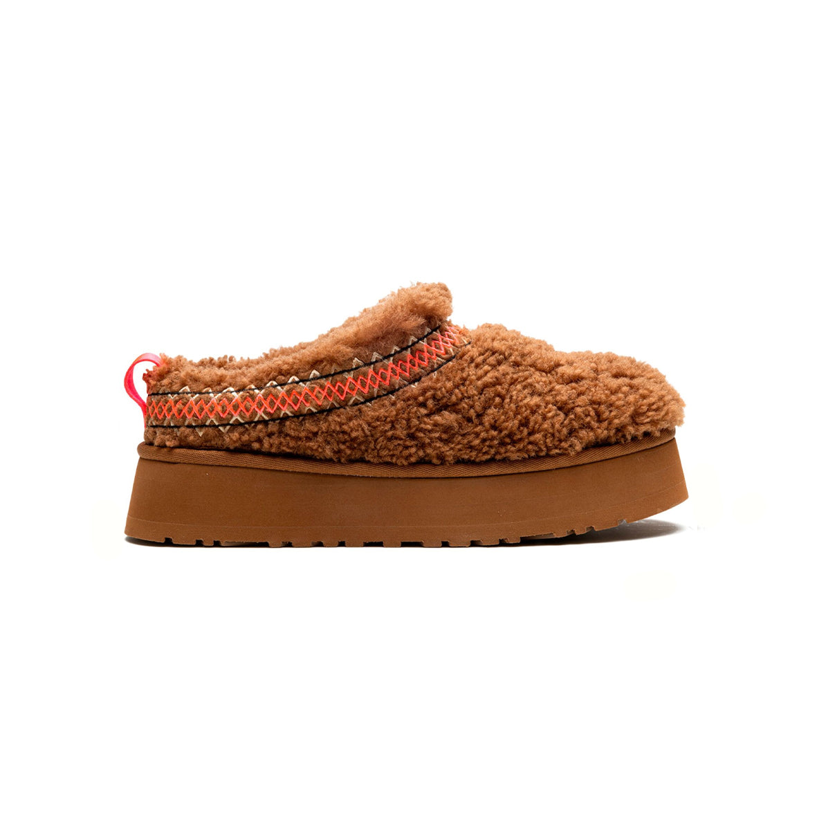 UGG Tazz Heritage Braid Hardwood Chausson Plateforme Marron Femme - 1
