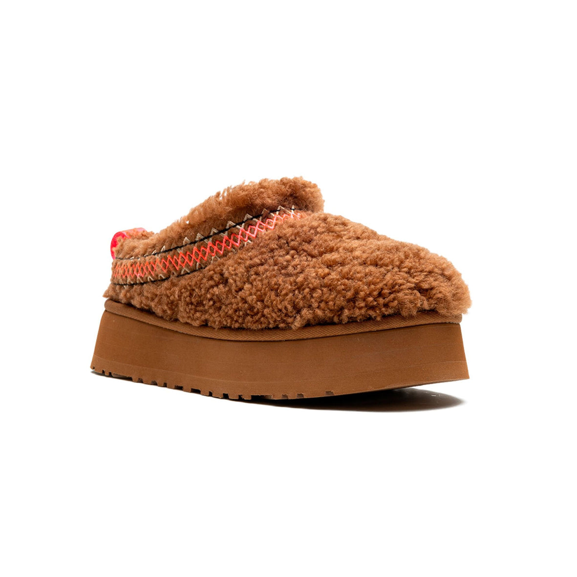 UGG Tazz Heritage Braid Hardwood Chausson Plateforme Marron Femme - 2