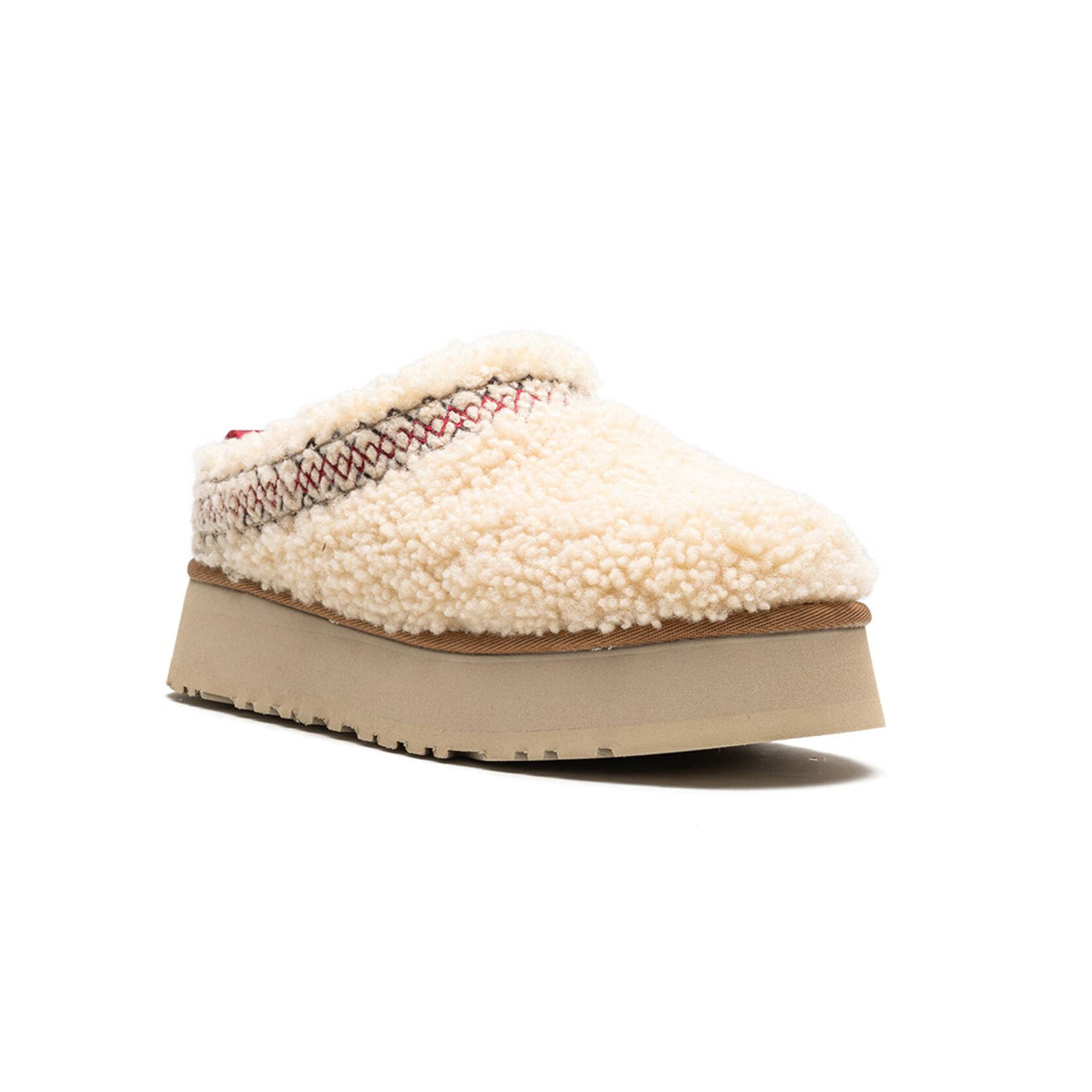 UGG Tazz Heritage Braid Natural Chausson Plateforme Blanc Beige Femme - 2
