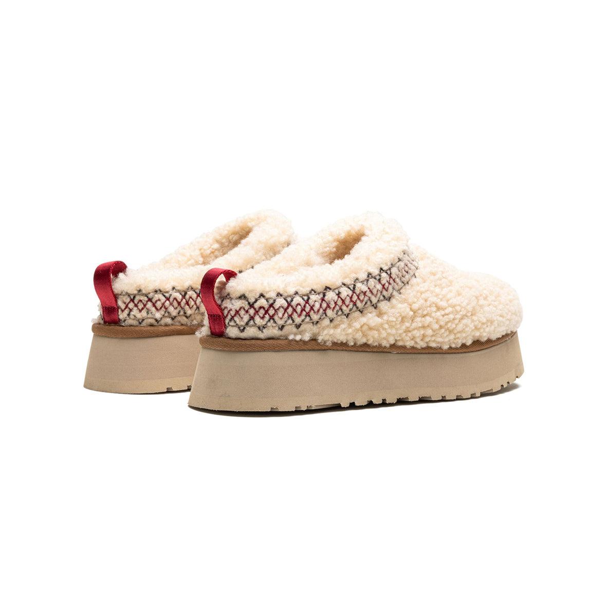 UGG Tazz Heritage Braid Natural Chausson Plateforme Blanc Beige Femme - 3