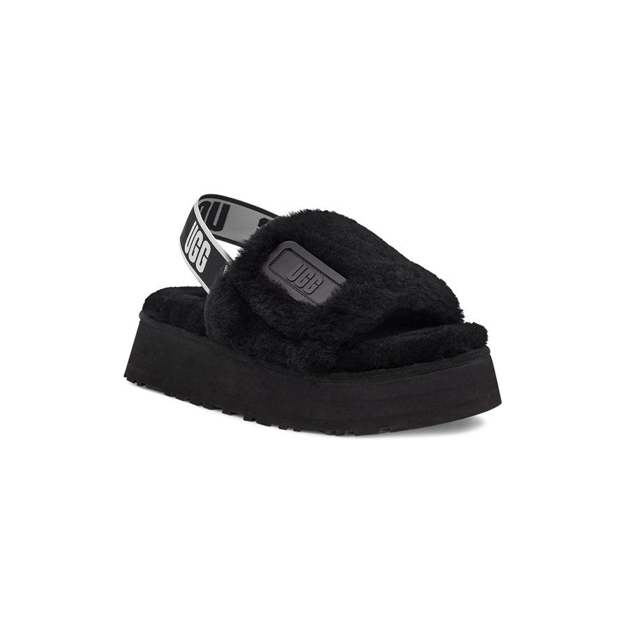 UGG Disco Slide Black Claquette Noir Femme - 2
