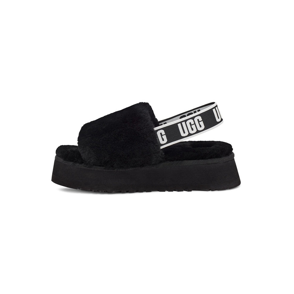 UGG Disco Slide Black Claquette Noir Femme - 4