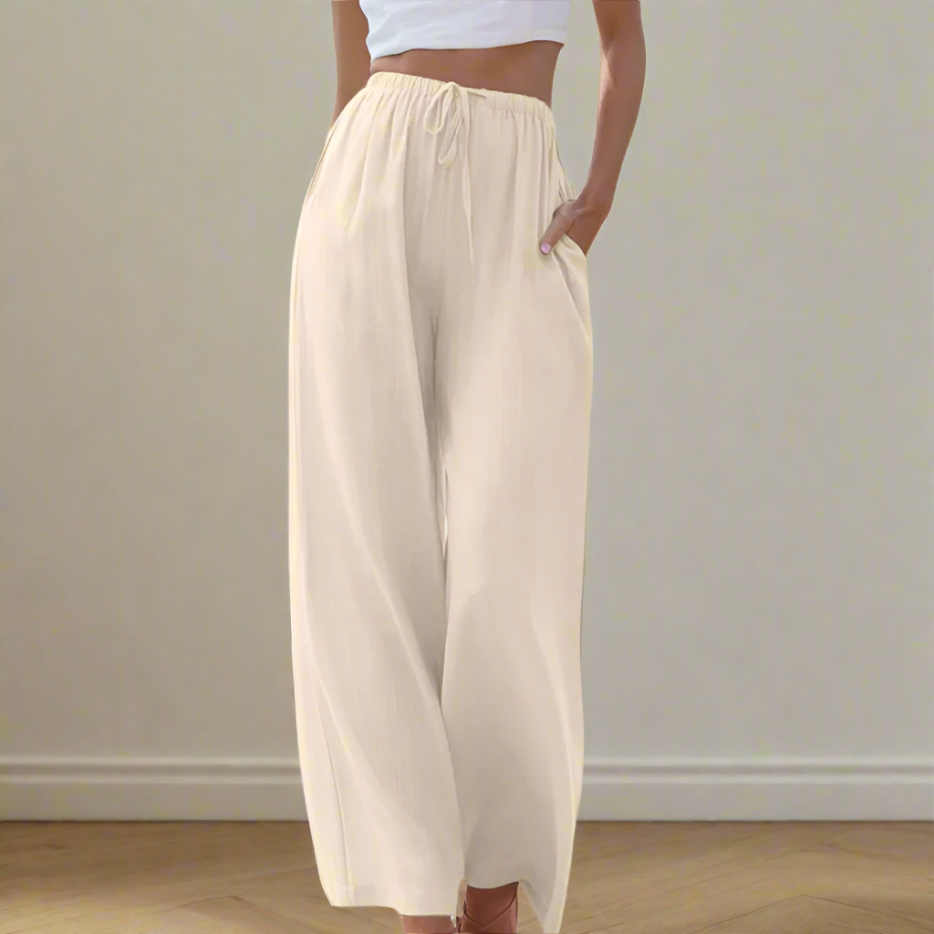 Liam - Pantalon femme à jambe large large d'été
