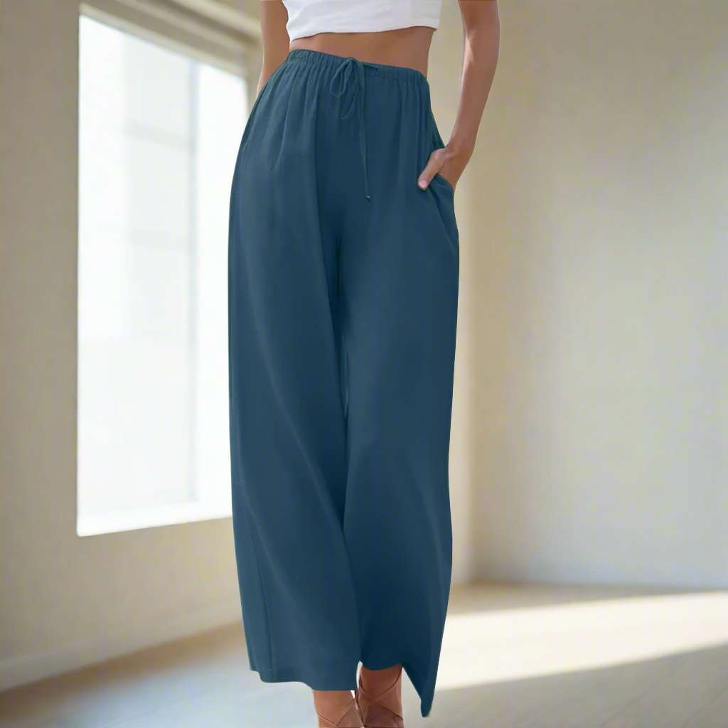 Liam - Pantalon femme à jambe large large d'été