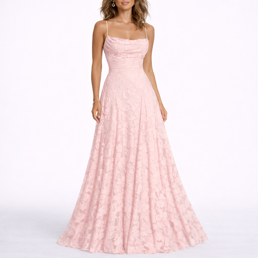 Robe Dos Nu Longue Fleurie Femme - Robe Longue Texturée
