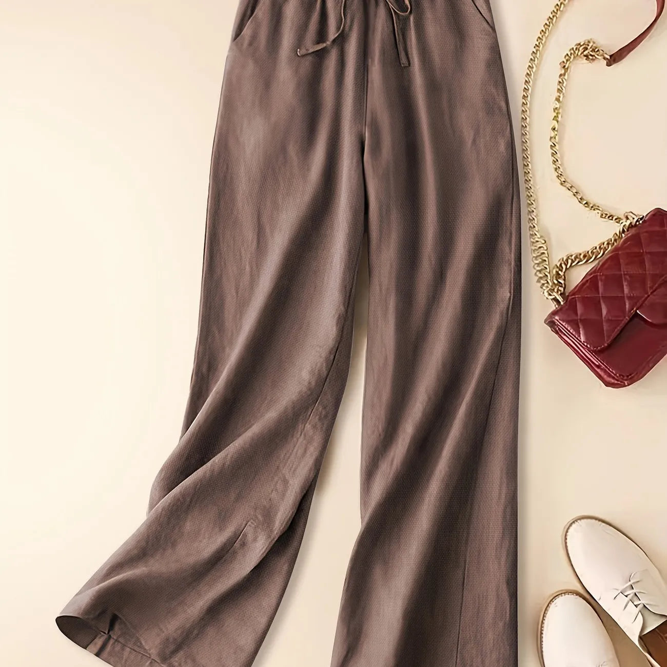 Tina - Pantalon femme en lin coupe relax