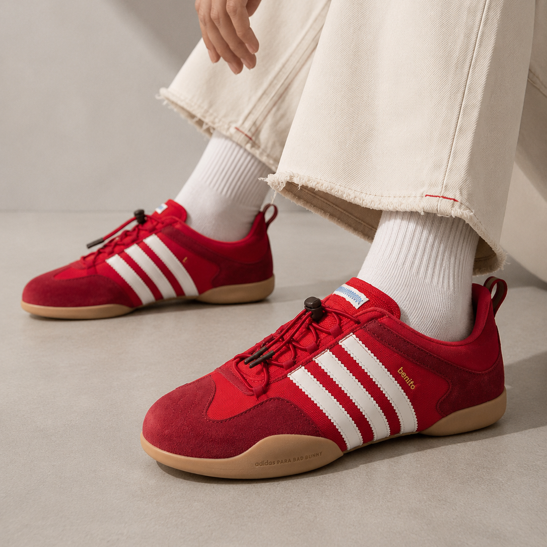 adidas Ballerina x Bad Bunny Flamboyan Ballerines Rouge Femme - 5