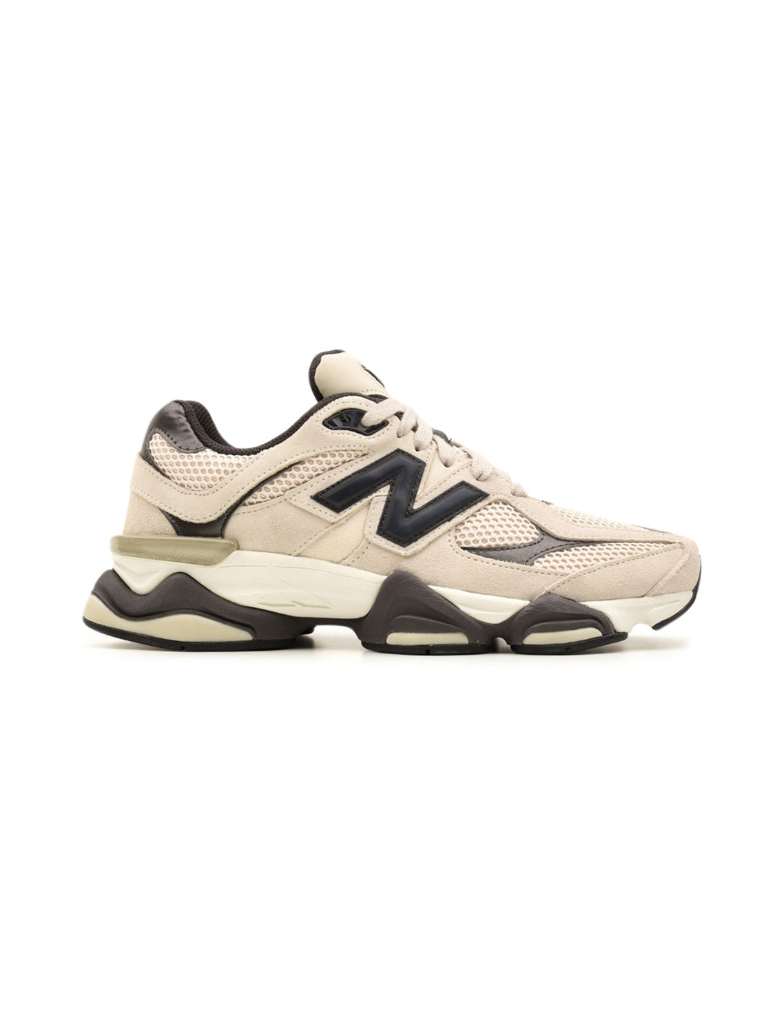 New Balance 9060 Timberwolf Black Cement Baskets Gris Noir Homme Femme - 1