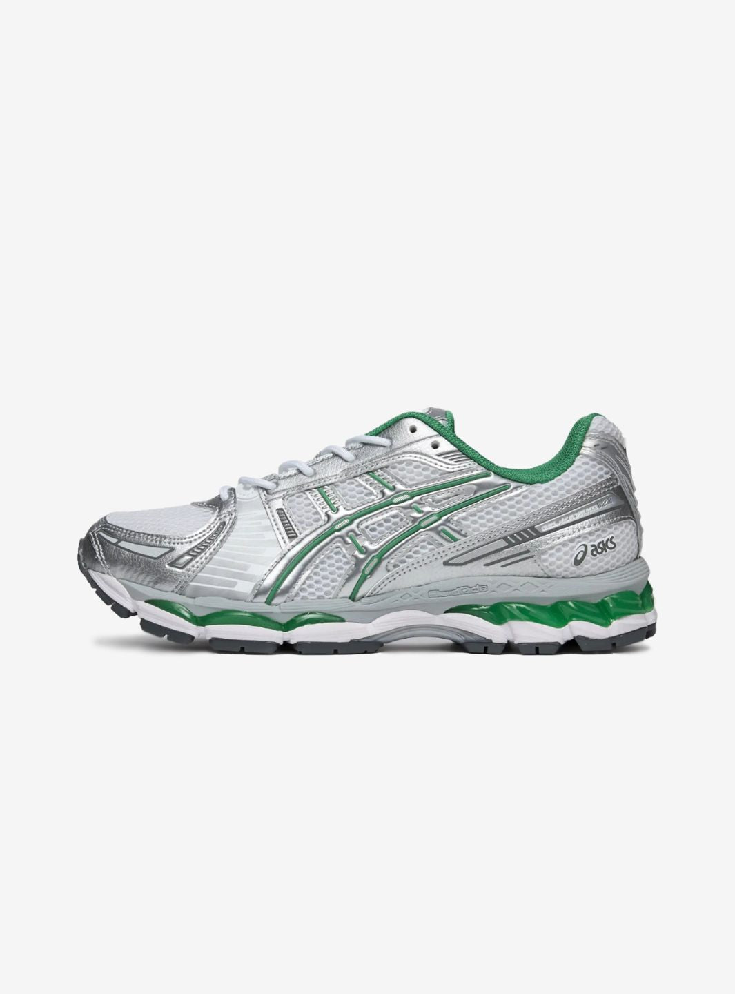 ASICS Gel-Kayano 12.1 Silver Green Baskets Argent Vert Homme Femme - 1