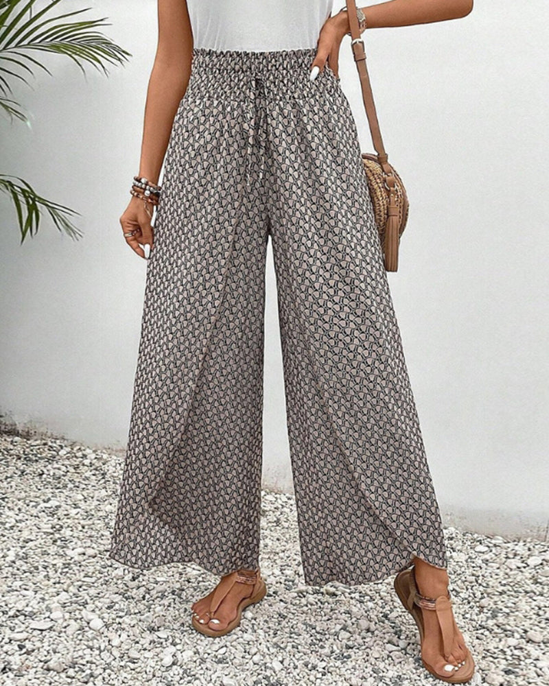 Lunara - Pantalon femme à jambe large large
