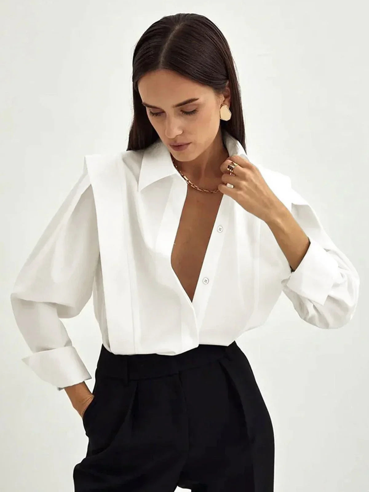 Manon - Top femme à boutons