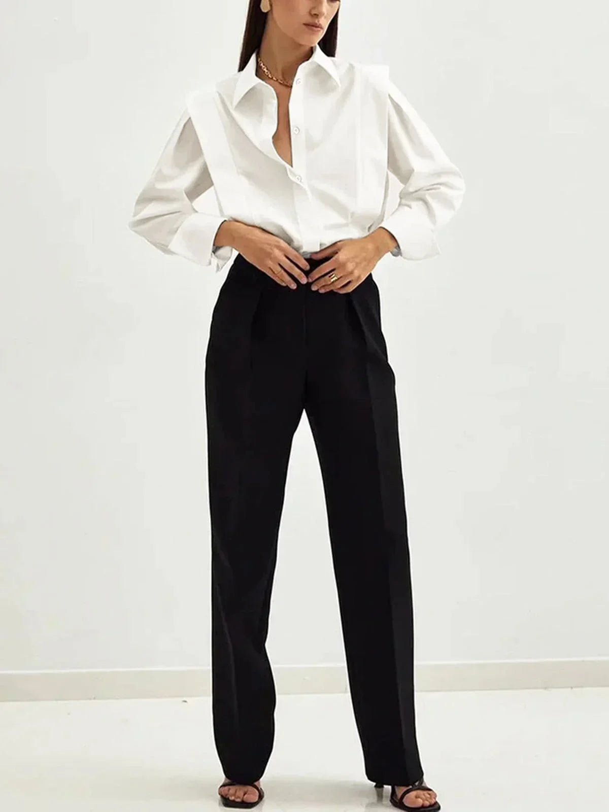 Alba - Top femme col V oversize