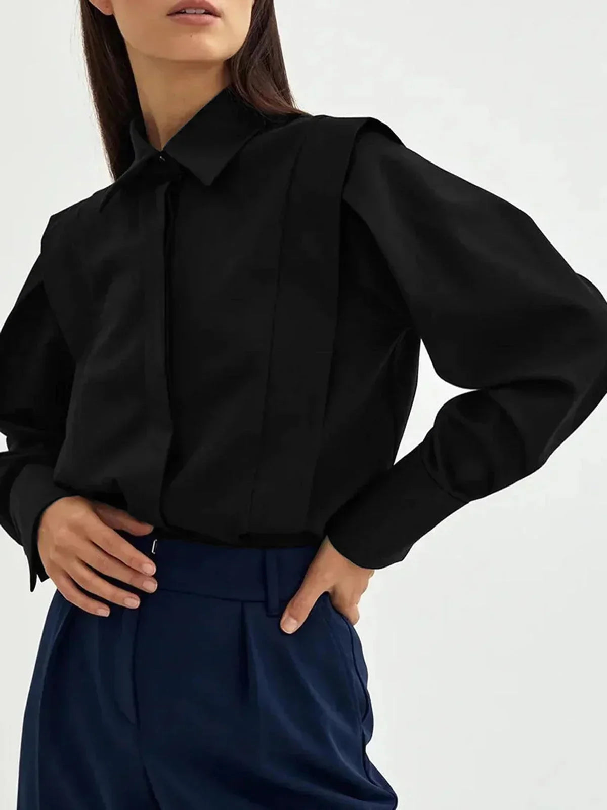 Alba - Top femme col V oversize