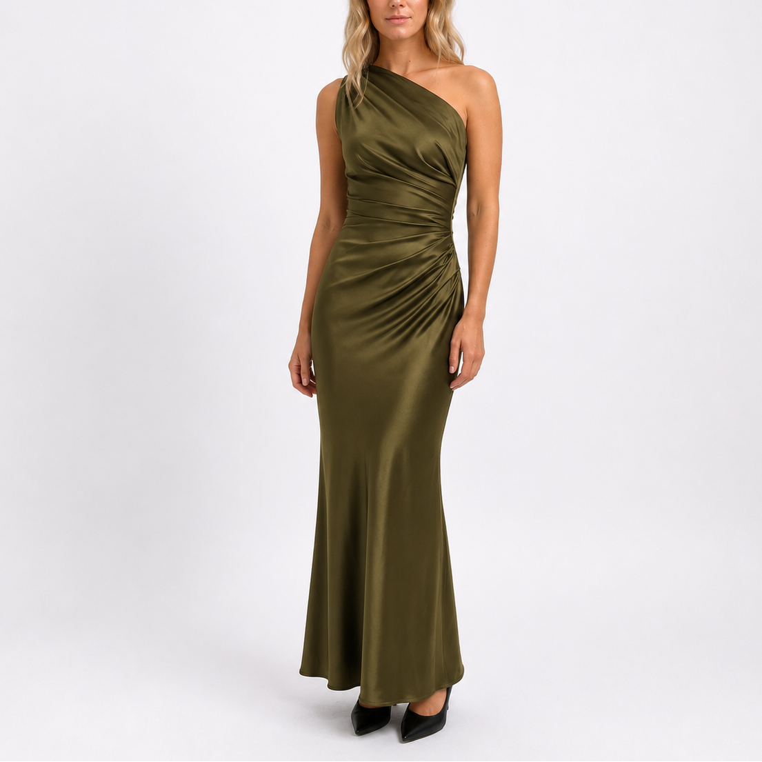 Robe de Soirée Longue Satin Femme - Robe de Gala Longue Élégante