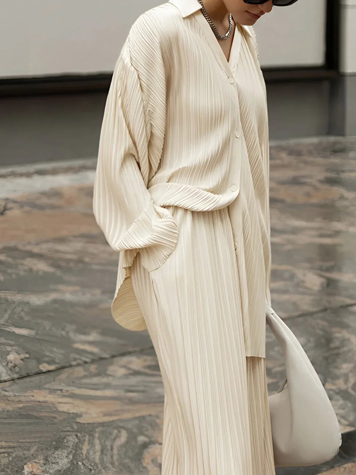 Iris - Ensemble femme plissé