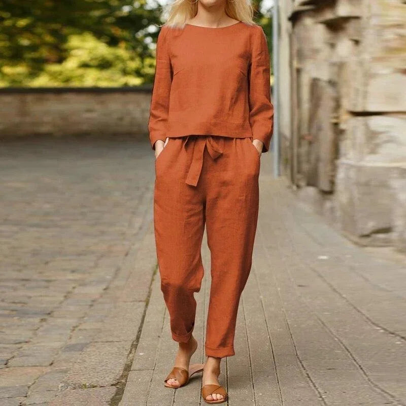 Nora - Ensemble femme en lin coupe relax