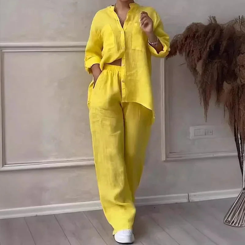 Sofia - Ensemble femme large en lin