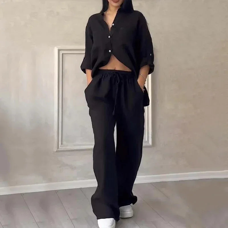 Sofia - Ensemble femme large en lin