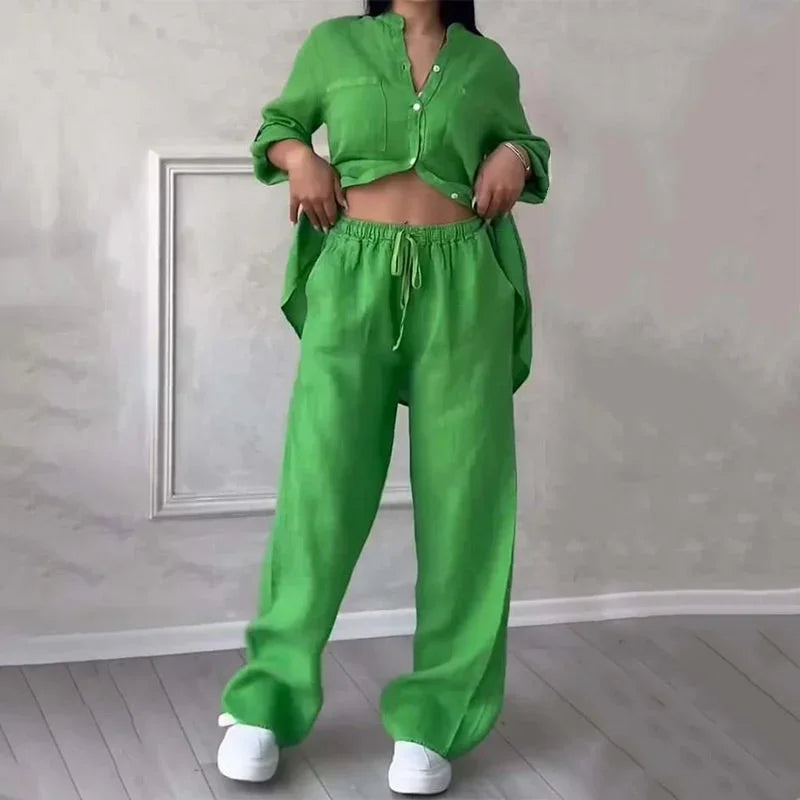 Sofia - Ensemble femme large en lin