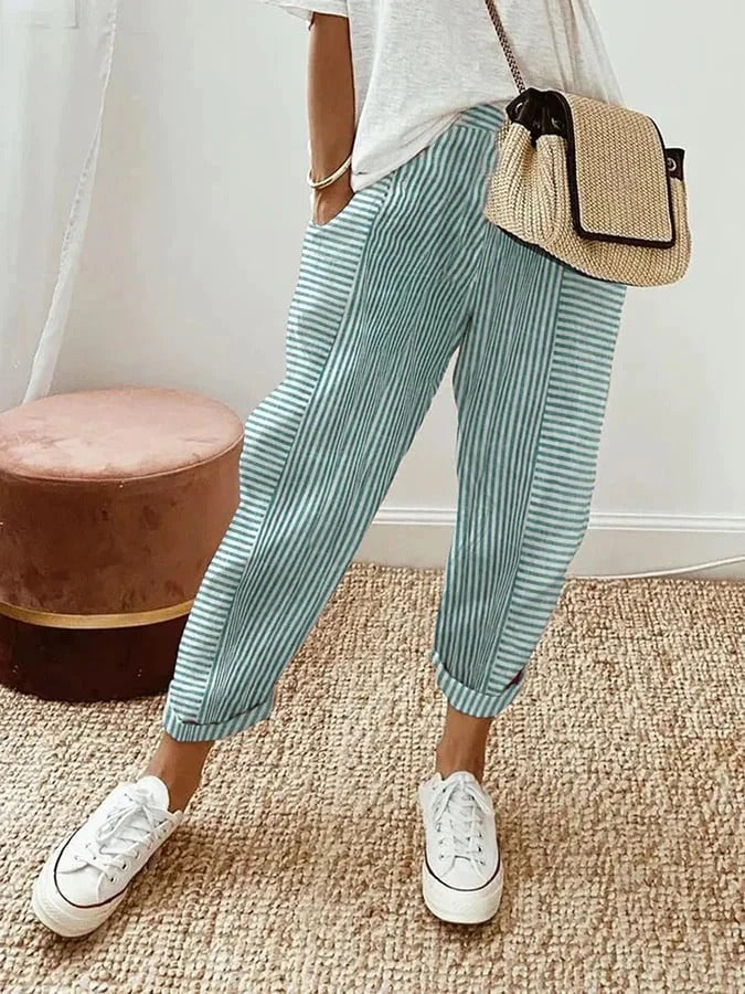 Lola - Pantalon femme large d'été casual