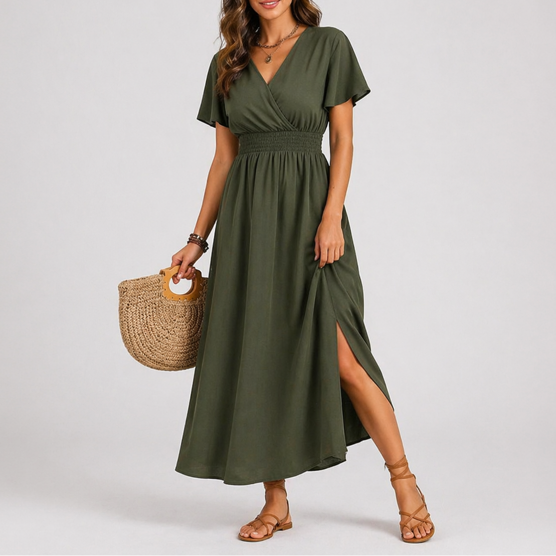 Robe Portefeuille Longue Femme - Robe Longue Été Légère