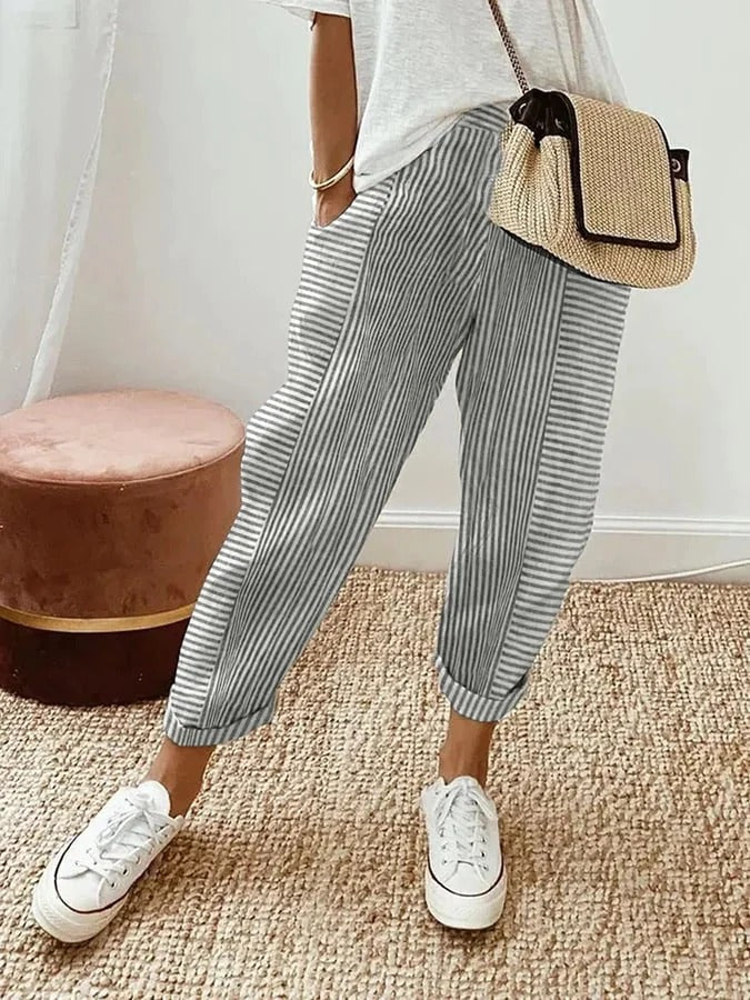 Lola - Pantalon femme large d'été casual