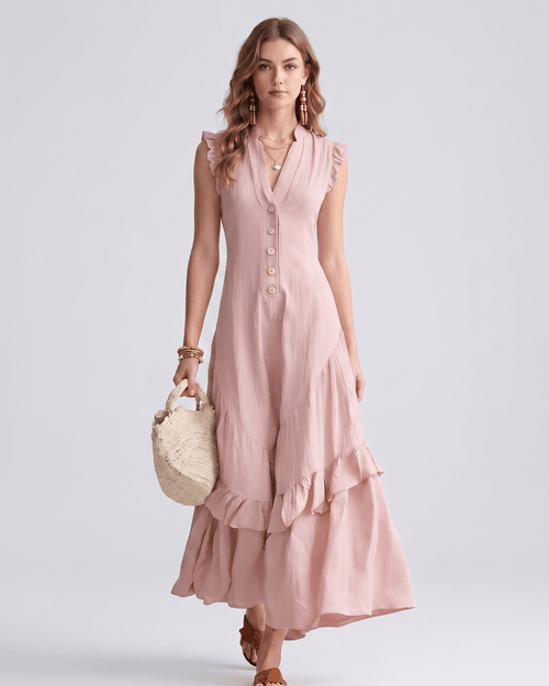 Robe Maxi Mousseline | Robe Volants Fluide