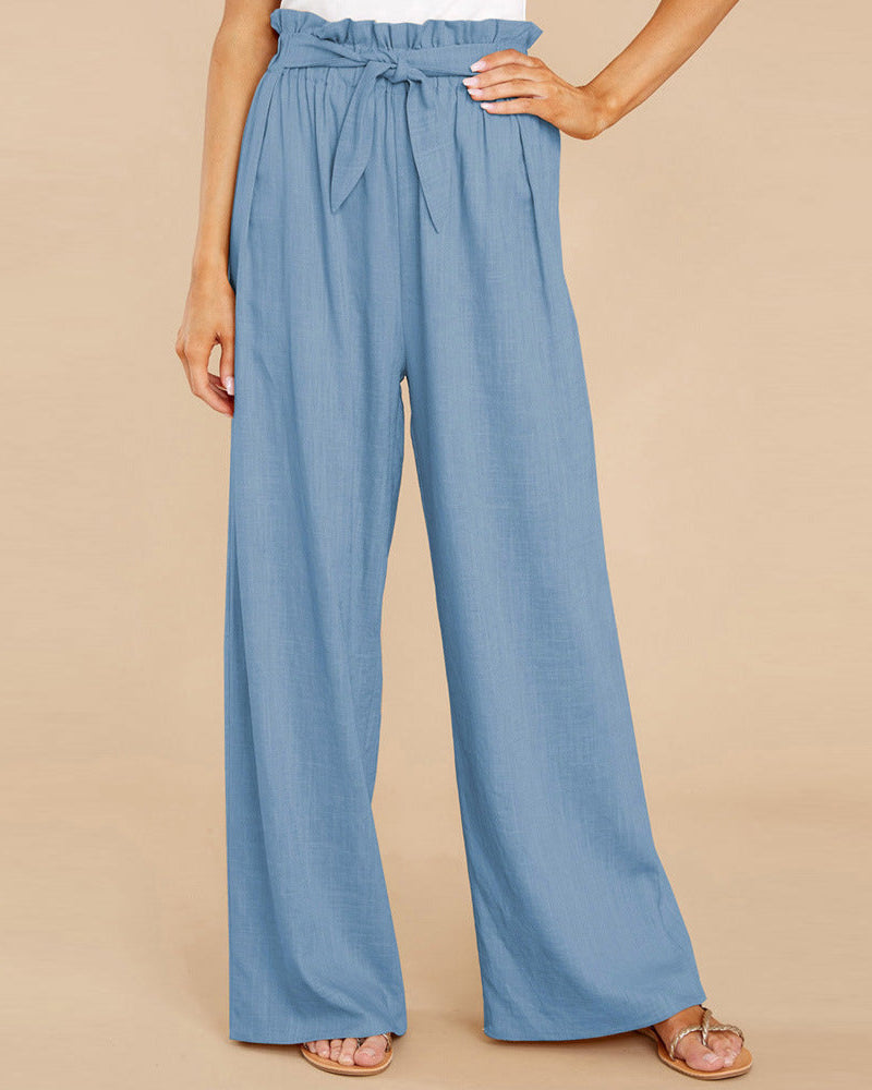 Pantalon Ample Femme Grande Taille Bleu Clair - vue 5