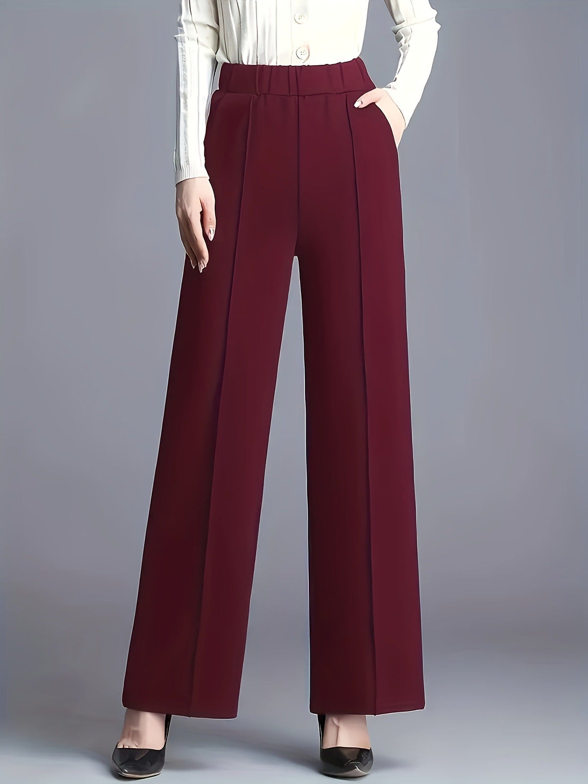 Pantalon Droit Femme Bleu - vue 9