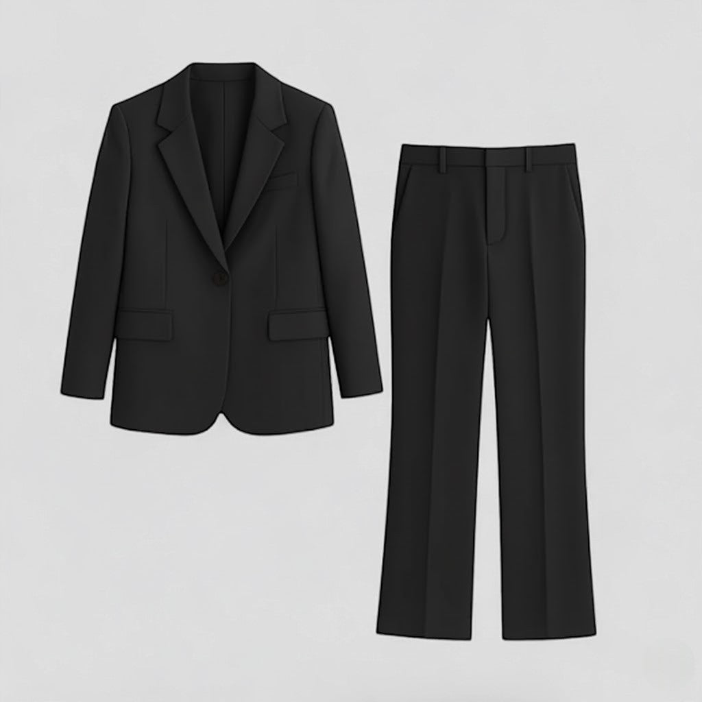 Ensemble Blazer et Pantalon Femme Beige - vue 2