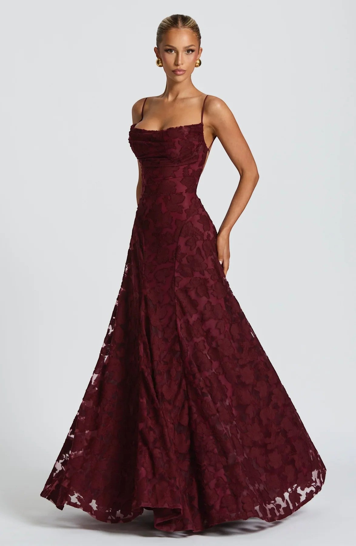 Robe Dentelle Longue Femme Ivoire - vue 6