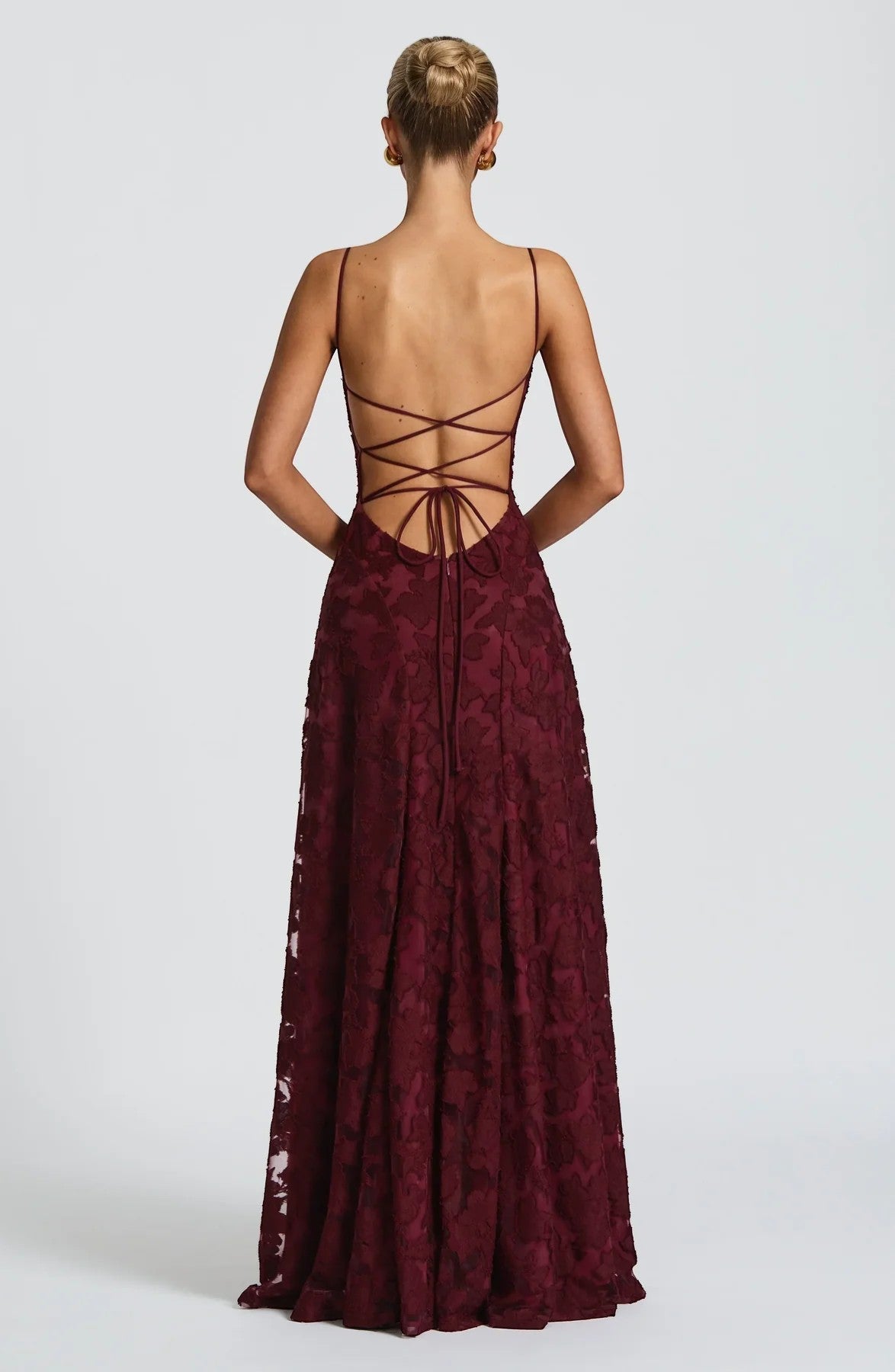 Robe Dentelle Longue Femme Ivoire - vue 7