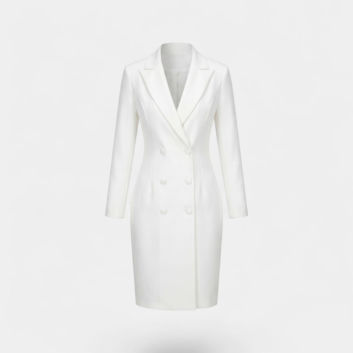 Robe Blazer Femme en Laine Blanc - vue 3