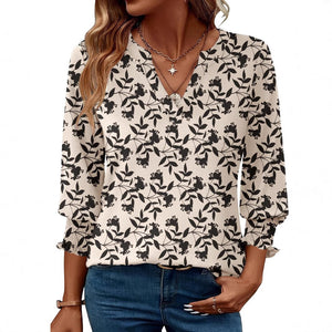 Blouse Femme Fleurie Abricot - vue 1