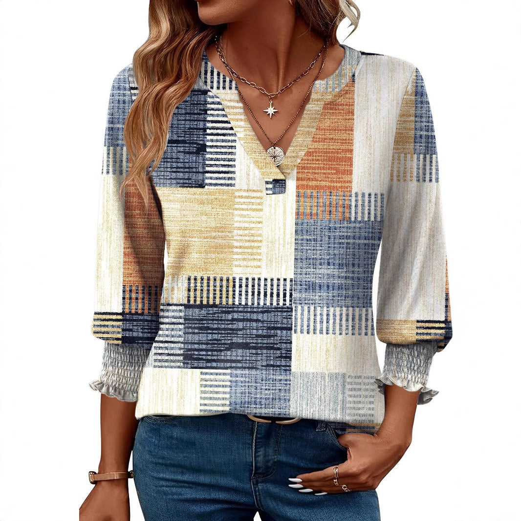 Blouse Femme Fleurie Carreaux - vue 7