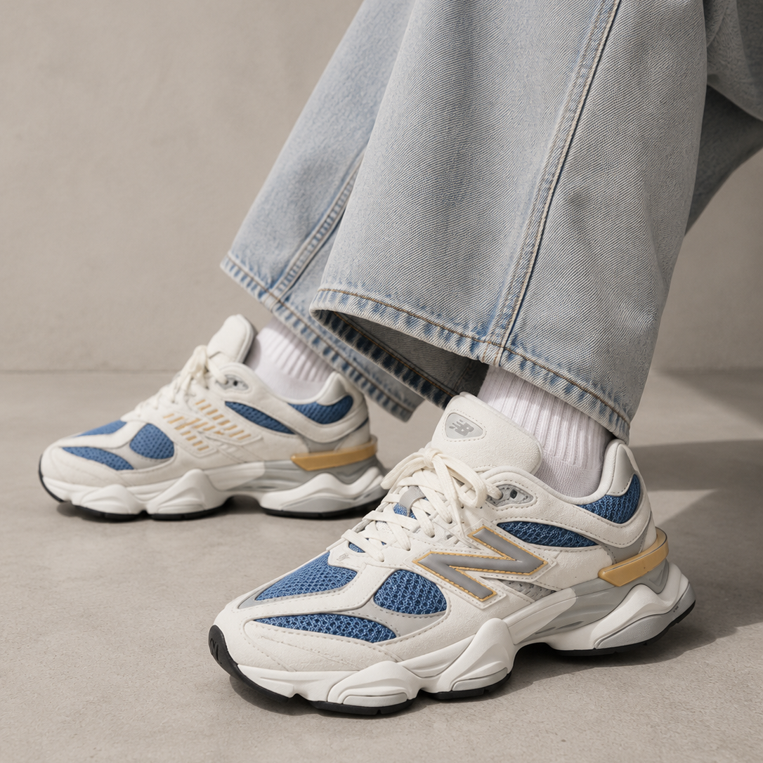 New Balance 9060 Baskets Bleu Gris Homme Femme - 6