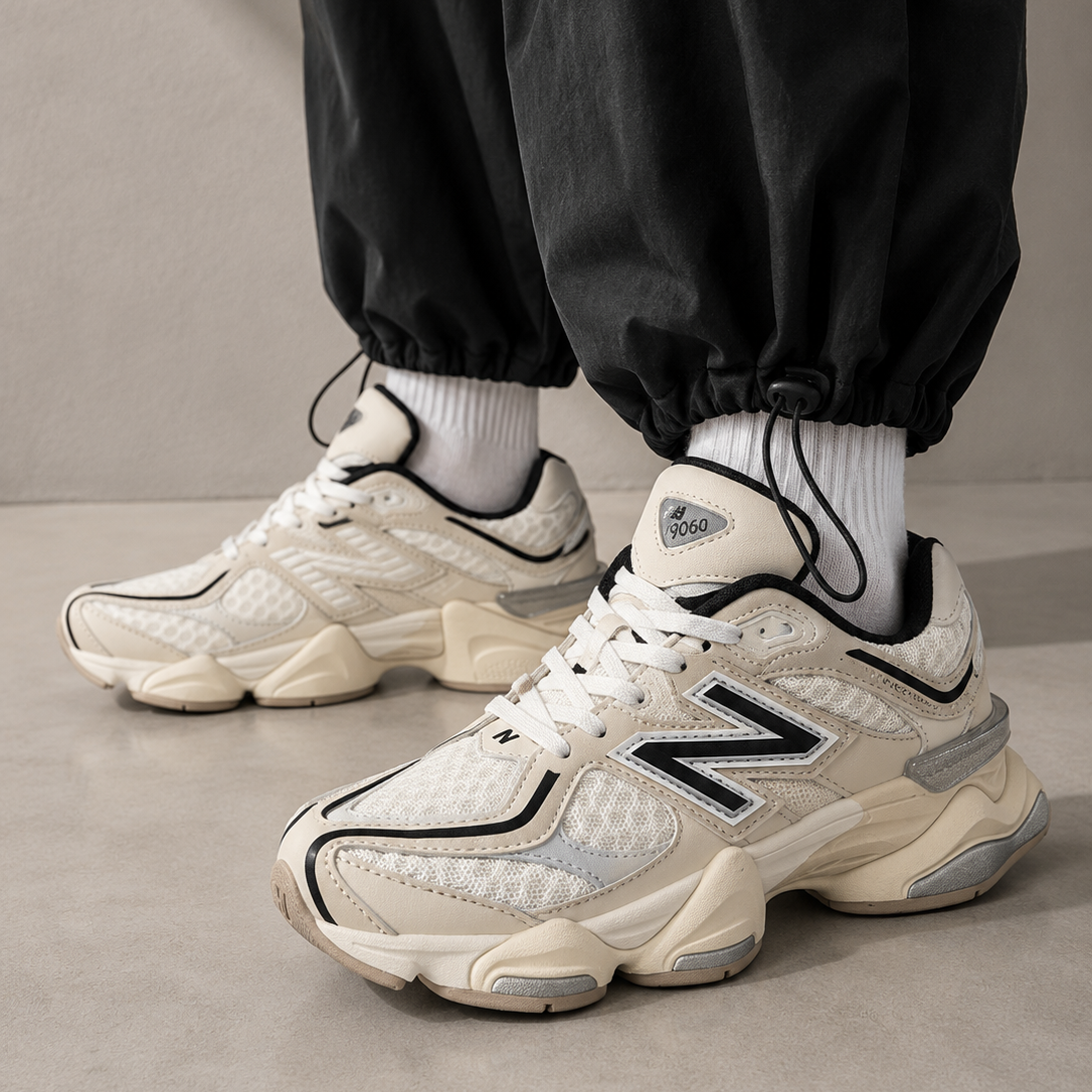 New Balance 9060 Baskets Beige Noir Homme Femme - 6